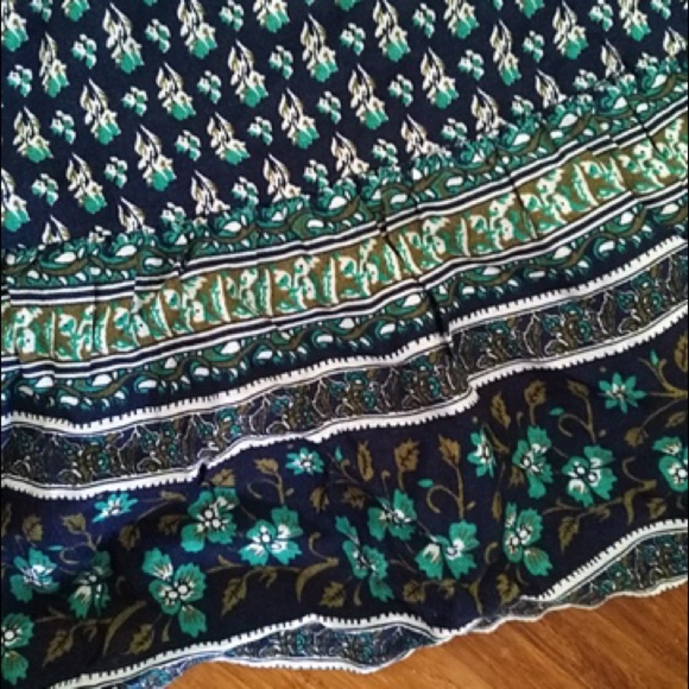 LOVE brand floral blue green off shoulder blouse plus - Picture 2 of 6